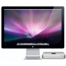 Pachet Calculator Apple Mac Mini 7.1, Intel Core i5-4308U 2.80GHz, 8GB DDR3, 128GB SSD + 1TB HDD, Bluetooth, Wireless + Monitor Apple Cinema Display 24" LED cu Webcam