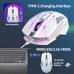Mouse Nou pentru Gaming, HXSJ T300, 2400dpi, 7 Butoane, RGB, Alb, Wireless Mouse Nou pentru Gaming, HXSJ T300, 2400dpi, 7 Butoane, RGB, Alb, Wireless