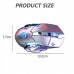 Mouse Nou pentru Gaming, E-Sports A4, 1600dpi, 6 Butoane, RGB, Gri, Wireless