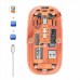 Mouse Nou M233, 1600dpi, 5 Butoane, Indicator Nivel Baterie, Transparent, Portocaliu, Wireless + Bluetooth Mouse Nou M233, 1600dpi, 5 Butoane, Indicator Nivel Baterie, Transparent, Portocaliu, Wireless + Bluetooth