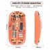 Mouse Nou M233, 1600dpi, 5 Butoane, Indicator Nivel Baterie, Transparent, Portocaliu, Wireless + Bluetooth Mouse Nou M233, 1600dpi, 5 Butoane, Indicator Nivel Baterie, Transparent, Portocaliu, Wireless + Bluetooth