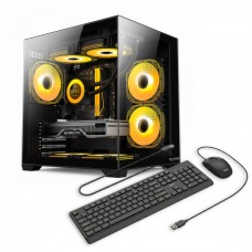 Sistem Desktop PC Gaming OptimX AMBRA Armada cu procesor Intel® Core™ i5 10400F, 16GB DDR4, 480Gb SSD, Nvidia RTX 5060 8Gb GDDR7 , Cadou kit tastatura si mouse OptimX KM500